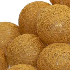 Girlanda Cottonbals żółte 16 lampek