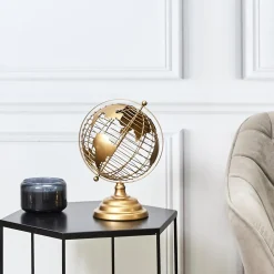 Globus metalowy złoty 28cm