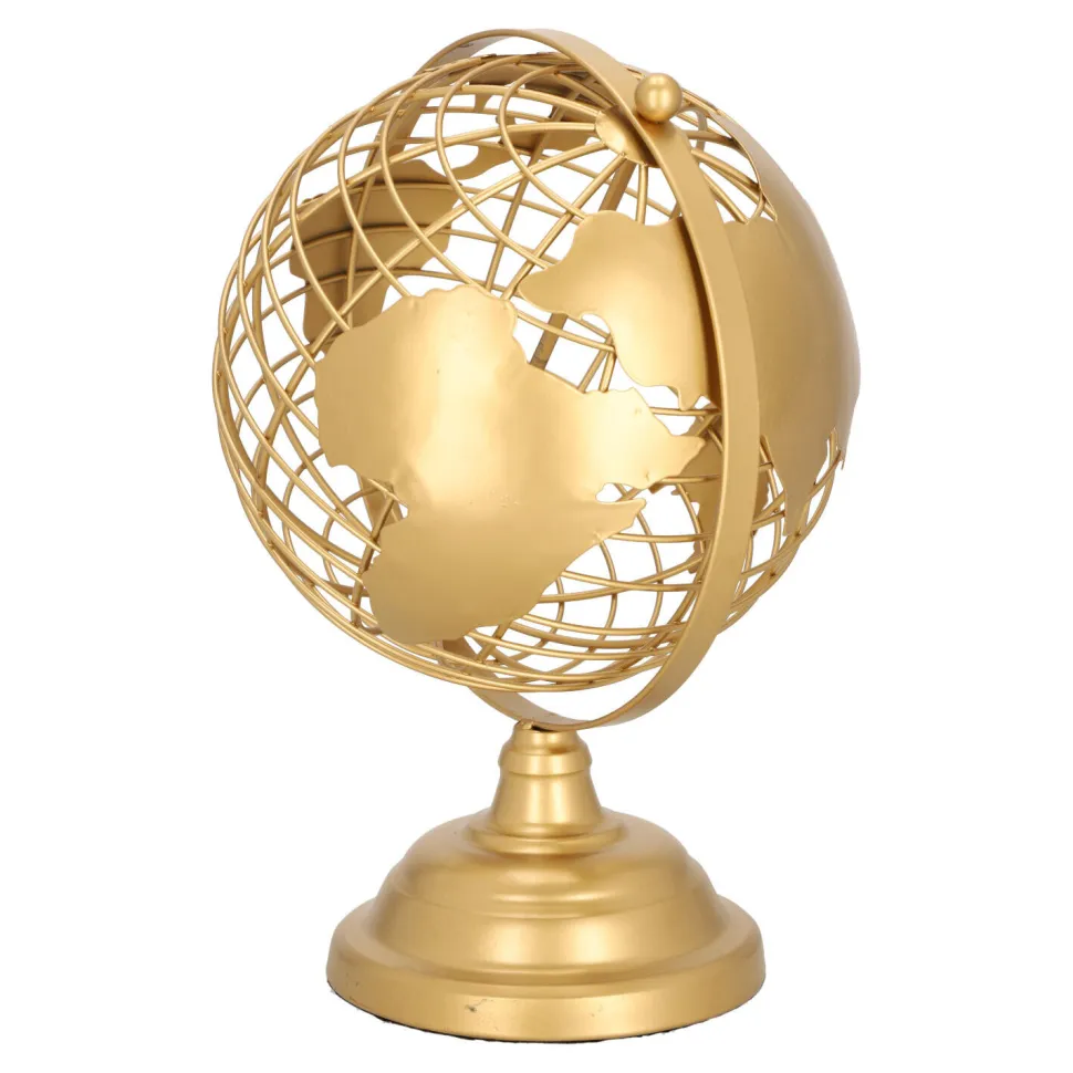 Globus metalowy złoty 28cm