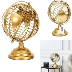 Globus metalowy złoty 28cm