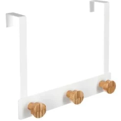 Haczyk na drzwi Fiona bambusowy biały 3