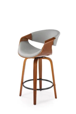 Hoker Analis PU popielaty/orzechowy