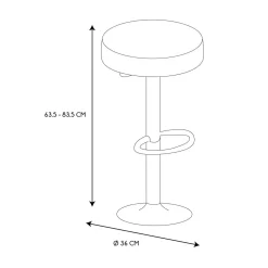 Hoker Mumford z regulowaną wysokością  biały