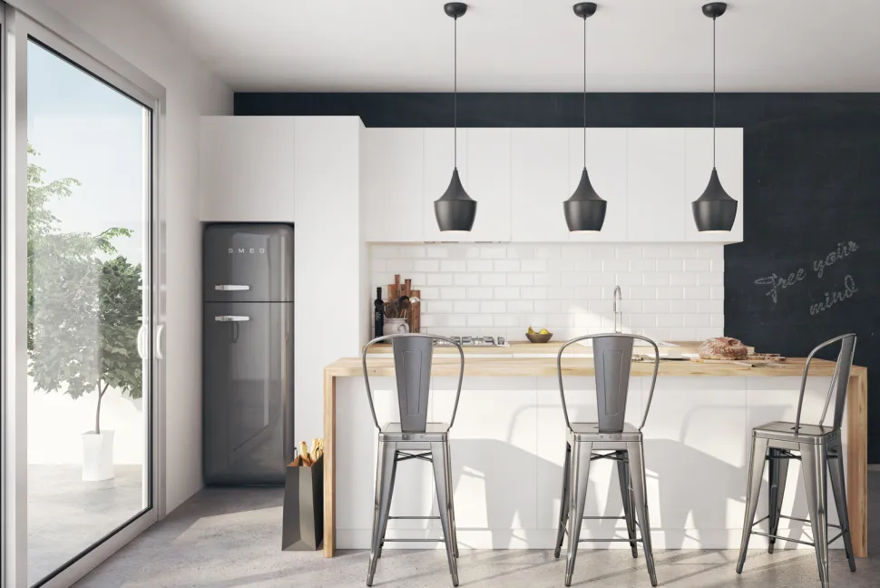 Hoker Paris Back 66cm biały inspirowany Tolix