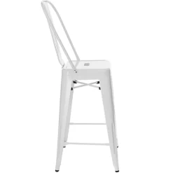 Hoker Paris Back 66cm biały inspirowany Tolix