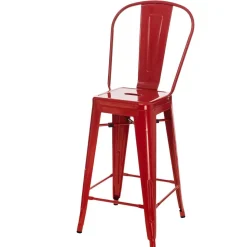 Hoker Paris Back 66cm czerwony inspirowany Tolix