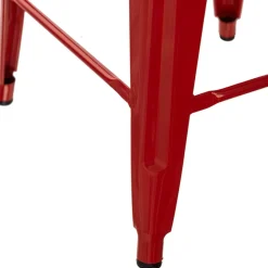 Hoker Paris Back 66cm czerwony inspirowany Tolix