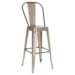 Hoker Paris Back 75cm. metaliczny insp. Tolix