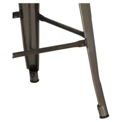 Hoker Paris Back 66cm metaliczny inspirowany Tolix