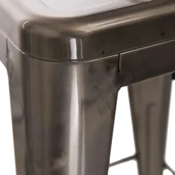 Hoker Paris Back 66cm metaliczny inspirowany Tolix