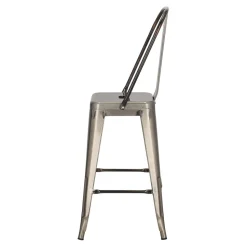 Hoker Paris Back 66cm metaliczny inspirowany Tolix