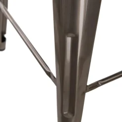 Hoker Paris Back 66cm metaliczny inspirowany Tolix