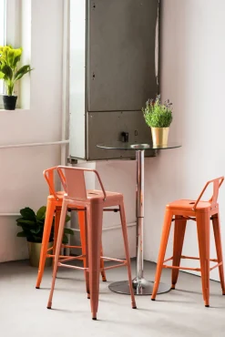 Hoker Paris Back short 75cm czarny insp. Tolix