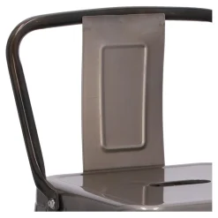 Hoker Paris Back short 66cm metaliczny insp. Tolix