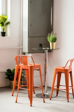 Hoker Paris Back short 66cm czarny insp. Tolix