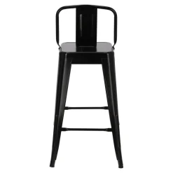 Hoker Paris Back short 66cm czarny insp. Tolix