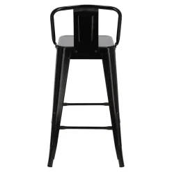 Hoker Paris Back short 66cm czarny insp. Tolix