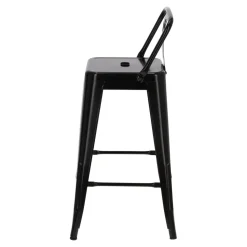 Hoker Paris Back short 66cm czarny insp. Tolix