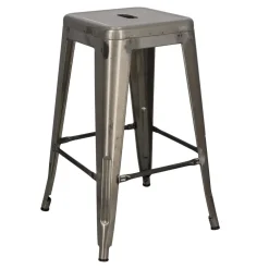 Hoker Paris 66cm metaliczny inspirowany Tolix