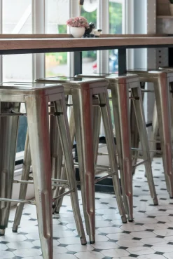 Hoker Paris 75cm. metaliczny insp. Tolix