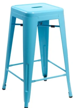 Hoker Paris 66cm niebieski inspirowany Tolix