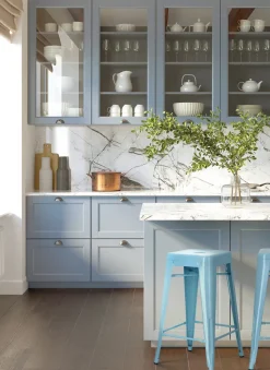 Hoker Paris 66cm niebieski inspirowany Tolix