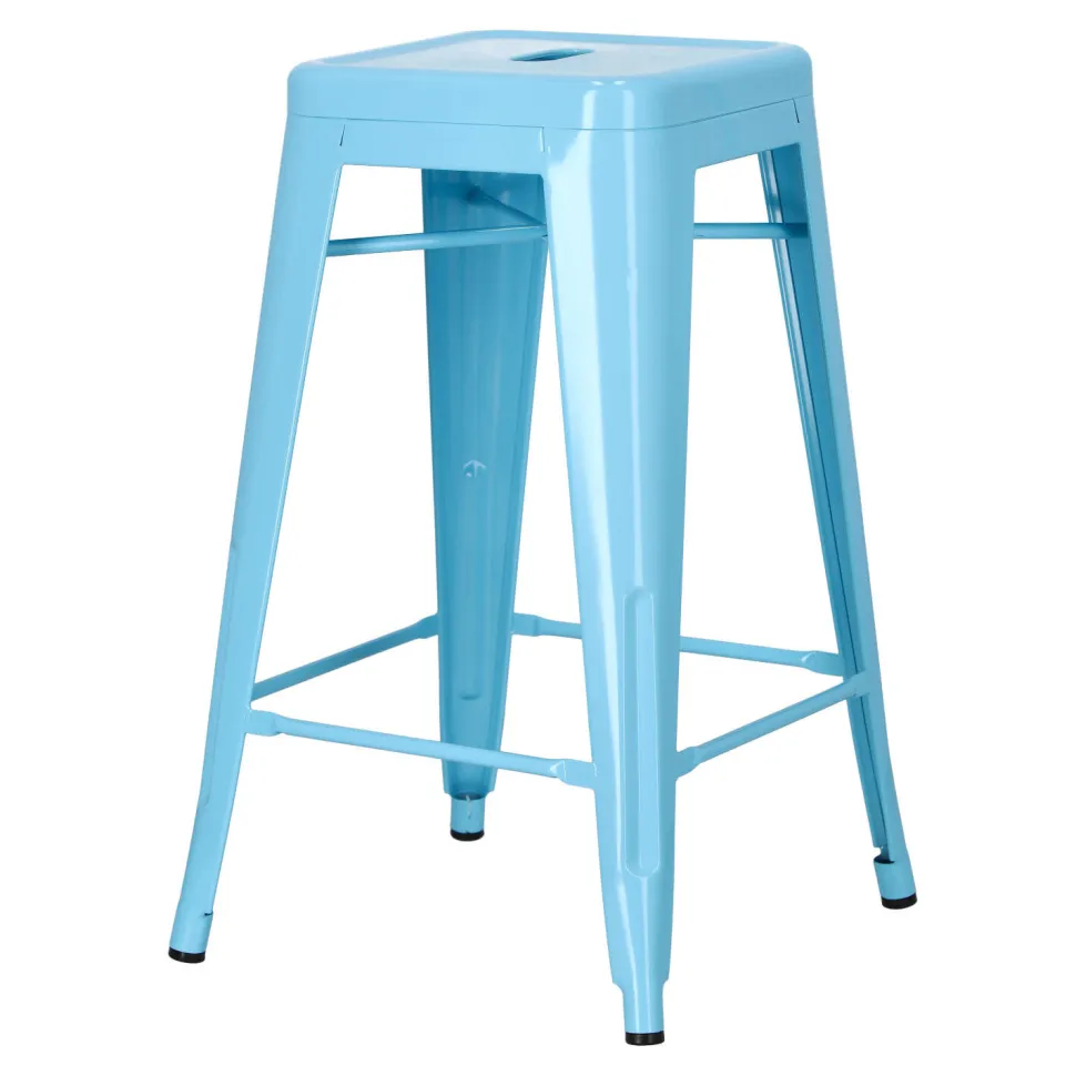 Hoker Paris 66cm niebieski inspirowany Tolix