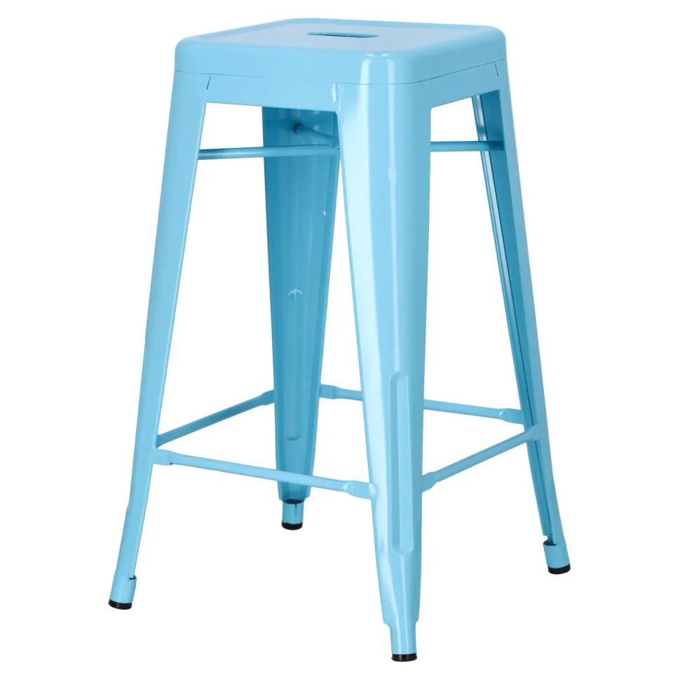 Hoker Paris 66cm niebieski inspirowany Tolix