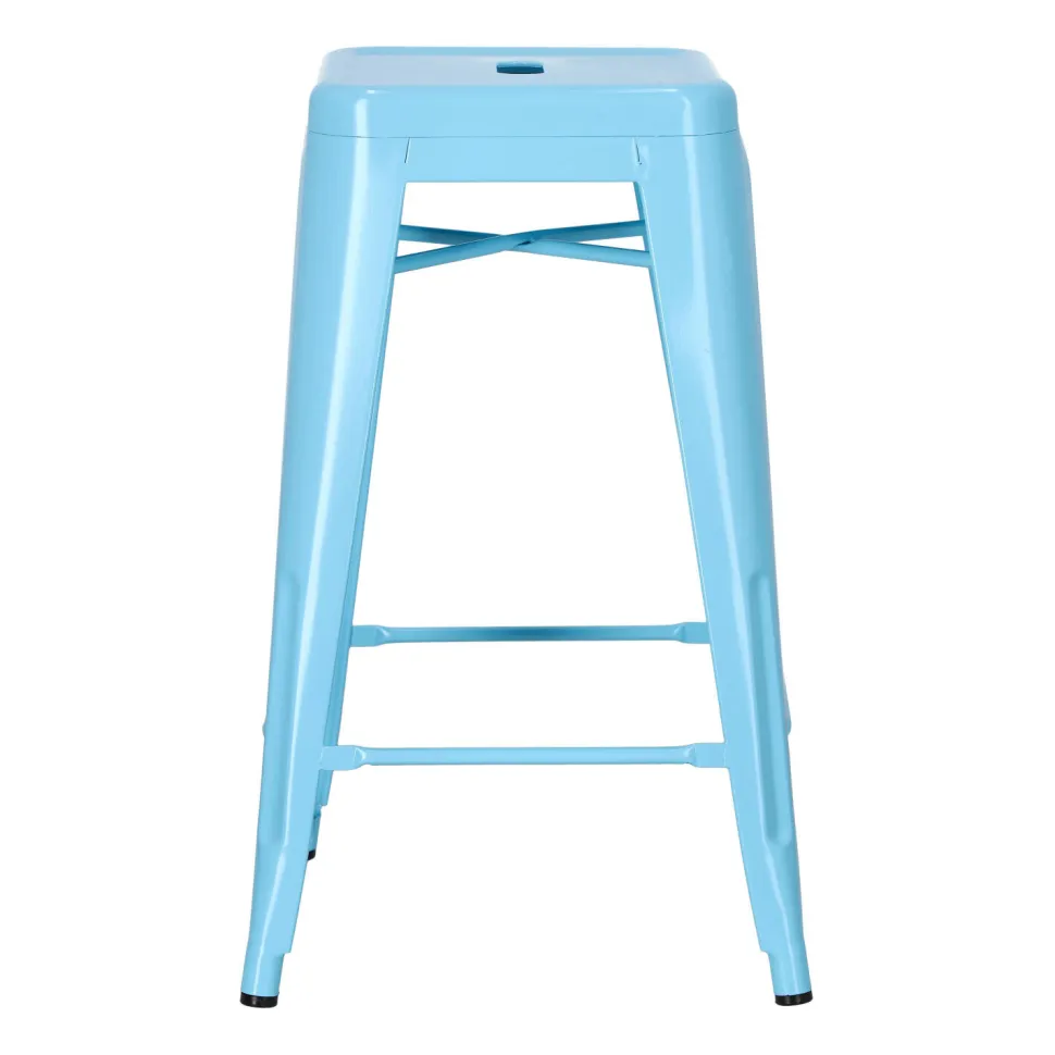 Hoker Paris 66cm niebieski inspirowany Tolix