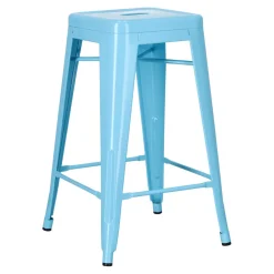 Hoker Paris 66cm niebieski inspirowany Tolix