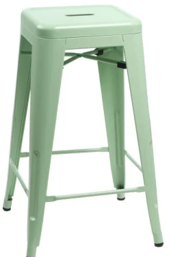 Hoker Paris 66cm zielony inspirowany Tolix