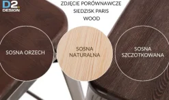 Hoker Paris Wood 65cm biały sosna natura