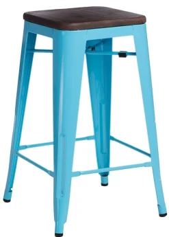 Hoker Paris Wood 65cm niebieski sosna orzech