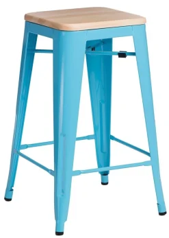 Hoker Paris Wood 65cm niebieski sosna naturalna