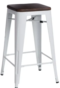 Hoker Paris Wood 65cm sosna orzech/biały metalowy