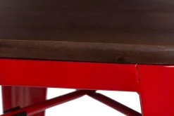 Hoker Paris Wood 65cm sosna orzech/czerwony metalowy