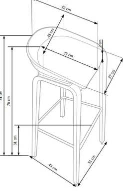 Hoker Radin biały szara poduszka