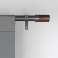 Karnisz Blok 91-183cm czarny mat