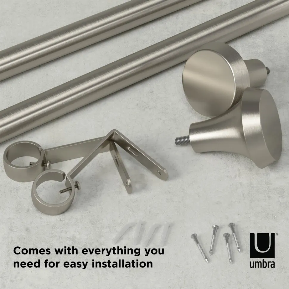 Karnisz Ella 183-366 cm nikiel