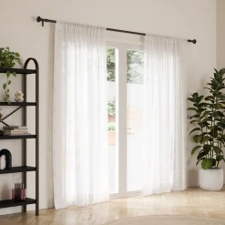 Karnisz Sita 91-183cm czarny mat