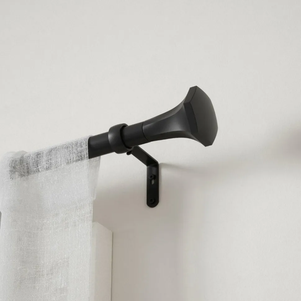 Karnisz Sita 91-183cm czarny mat