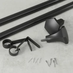 Karnisz Sita 91-183cm czarny mat