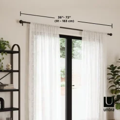 Karnisz Sita 91-183cm czarny mat