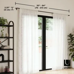 Karnisz Twilight 76-213cm czarny do zasłon zaciemniających