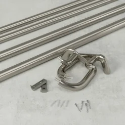 Karnisz Twilight podwójny 76-213cm nikiel do zasłon zaciemniających