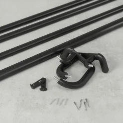 Karnisz Twilight podwójny 168-365cm czarny do zasłon zaciemniających