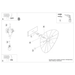 Kinkiet / Plafon ESKOLA 110 czarny