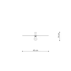 Kinkiet / Plafon SIRKEL 45 czarny