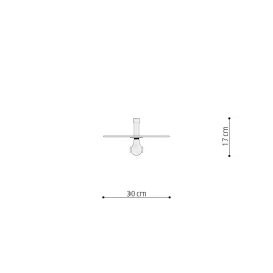 Kinkiet / Plafon SIRKEL 30 czarny