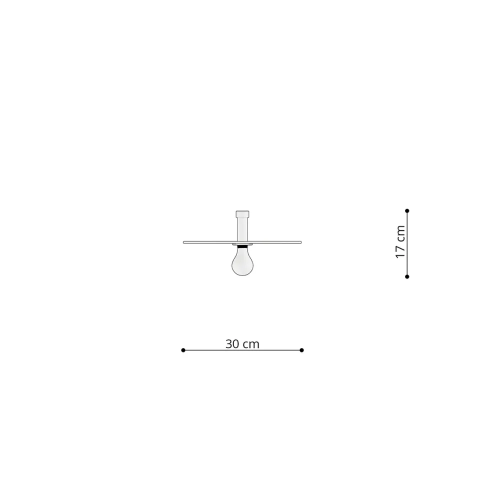 Kinkiet / Plafon SIRKEL 30 czarny